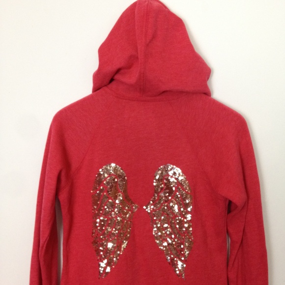 Victoria's Secret Jackets & Blazers - Victoria Secret VS Red Zip Women SP Hoodie Jacket